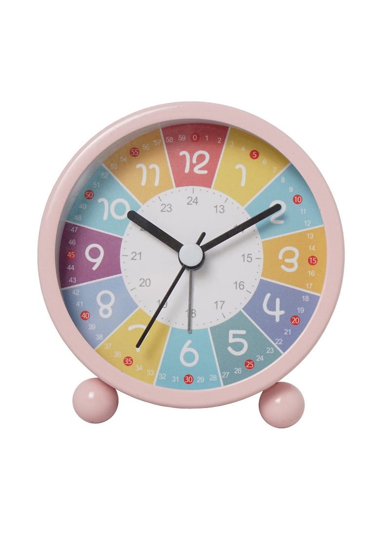 Children's Alarm Clock, Silent Alarm Clocks with Night Light, 3 Inch Cartoon Alarm Clock, Children's Sleep Trainer Clock, Battery Operated Alarm Clock for Children's Bedroom  - Image 1