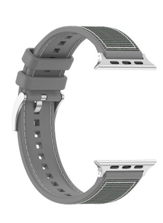 Sport Silicone Nylon Band Designed for Apple Watch Band 49mm 46mm 45mm 44mm 42mm for Men Women, Waterproof Soft Replacement Strap for iWatch Ultra2 Ultra SE SE2 Series 10 9 8 7 6 5 4 3 2 1 Gray - pzsku/Z8A9C5F4537ABD9A5AEABZ/45/1743691195/9328e56e-89ba-4e7d-bf3d-6dbd7661f5ff