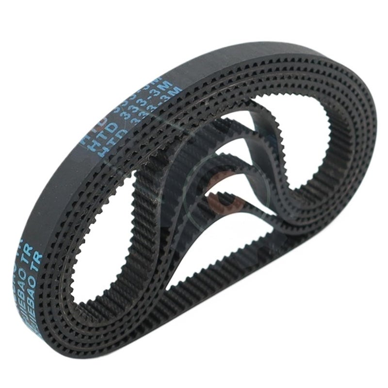 HTD3M Belt Length 90mm to 255mm HTD 3M Timing Width 6mm 10mm 15mm 20mm Drive Rubber Closed Loop(3M-105mm,Belt Width 10mm) - Image 1