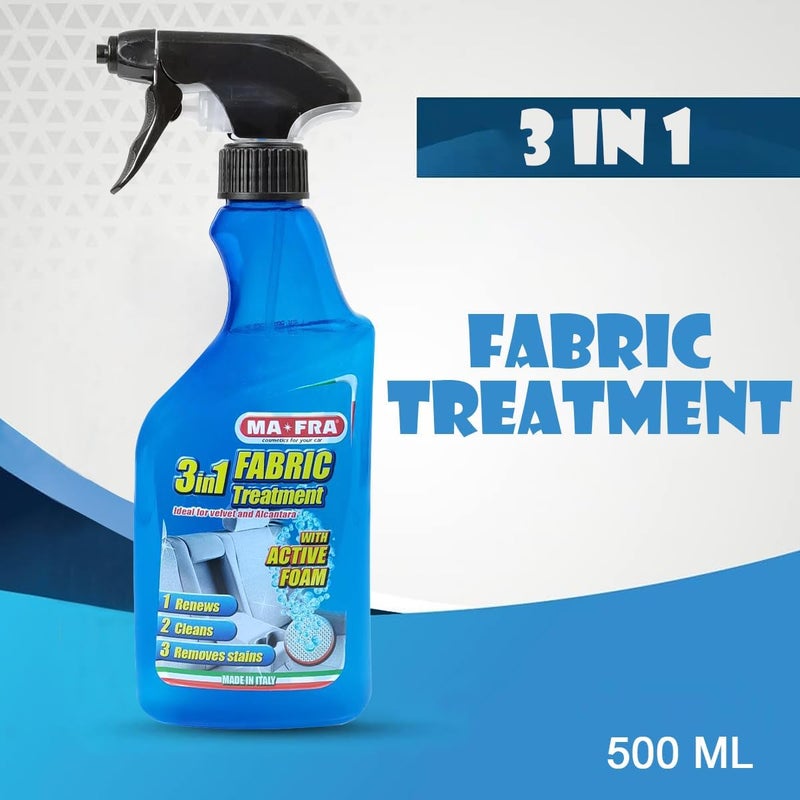 MA-FRA 3 in 1 Fabric Treatment Spray, Fabric Cleaner and Stain Remover, Active Foam Car Interior Cleaning Spray Bottle, Car Seat and Upholstery Cleaner - 500ml - Image 4