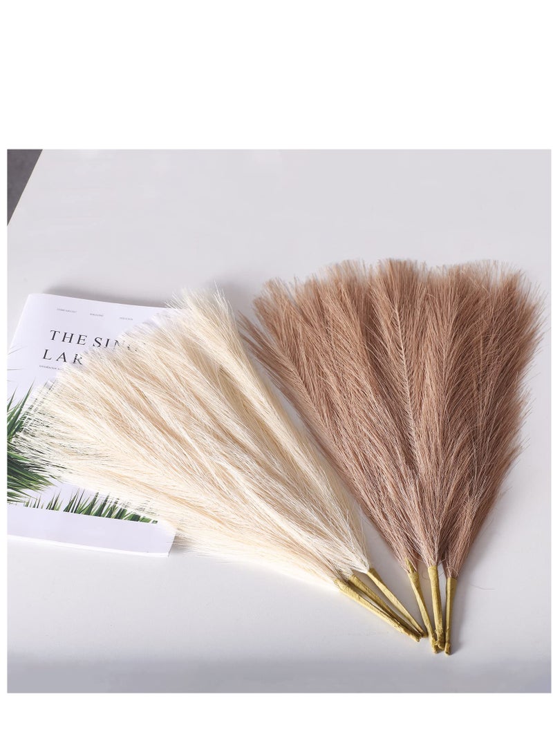 Excefore 6 Pcs Artificial Pampas Grass Branches for Vase Fillers 17 Inches - Image 2