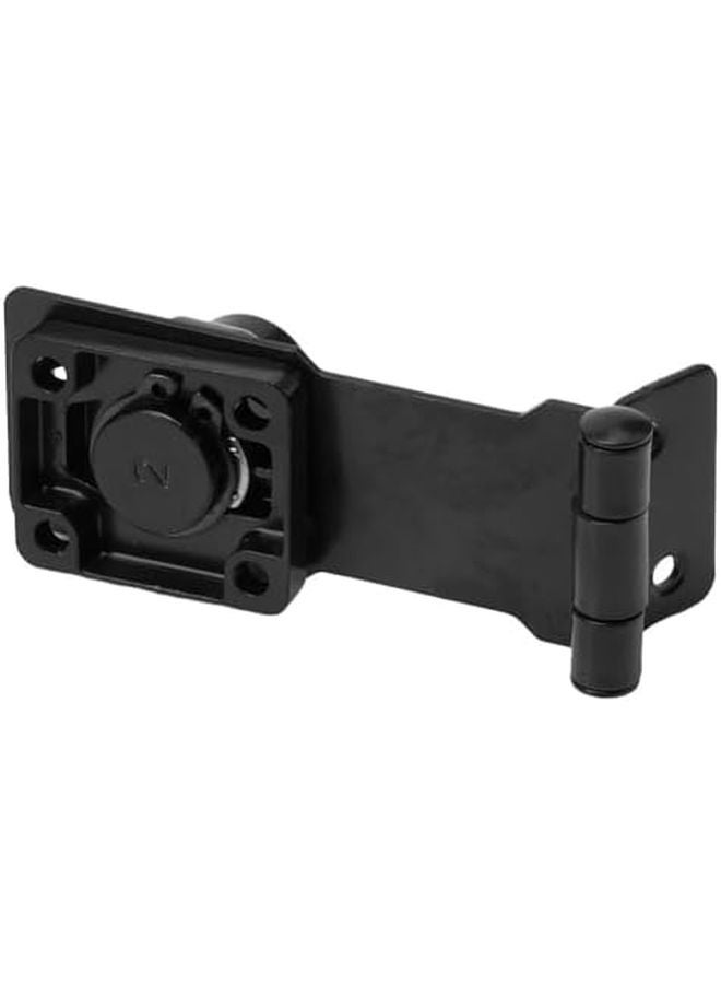 Black Zinc Alloy Locking Hasp and Staple with Keys Weather Resistant for Garage Shed Door Security - Image 4