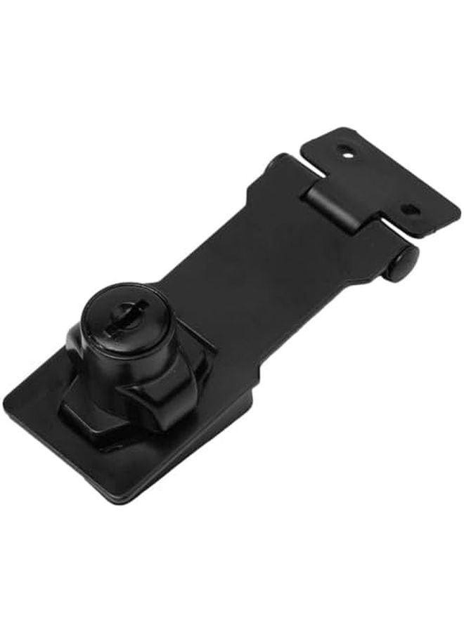 Black Zinc Alloy Locking Hasp and Staple with Keys Weather Resistant for Garage Shed Door Security - Image 5