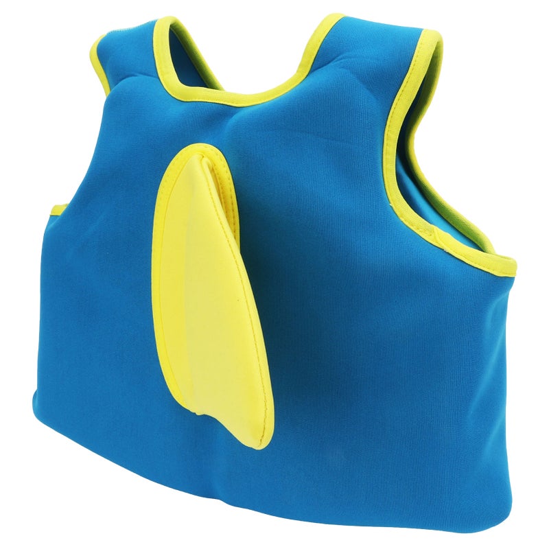 Kids Swim Vest Blue Hook and Loop Fin Design Regulable Straps Neoprene Soft Child Swimming Jacket for Rafting Surfing S - Image 1
