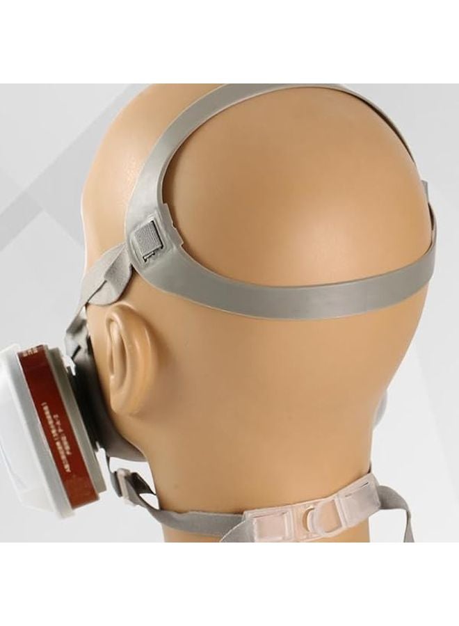 Reusable Half Face Respirator Mask with Filter Box for Woodworking Construction Dustproof Safety - Image 3