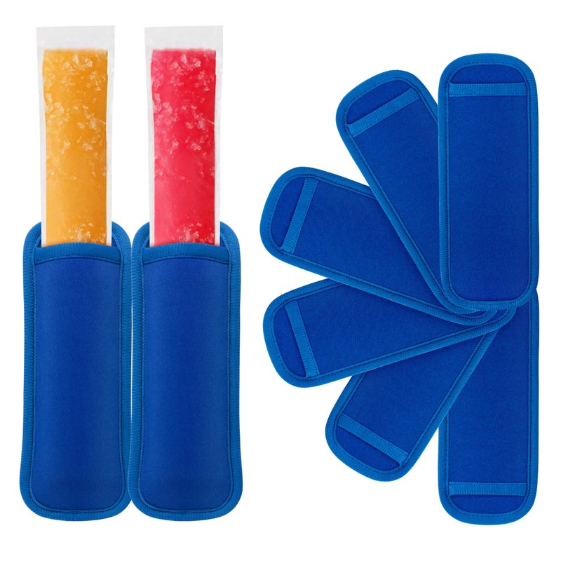 6 Pack Reusable Popsicles Frozen Bags Ice Pop Stick Sleeves for Kids Popsicles Molds for Reusable Yogurt Tubes Popsicle Bulk Ice Pops Holder Useful Popsicle Holders for kids No Drip
