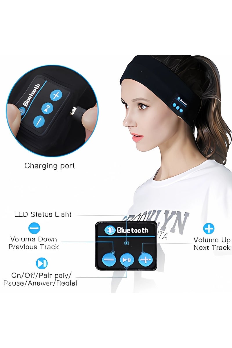 LUCKIER Bluetooth Headphones with Detachable Speakers for Sports Headband - Stereo and HD Audio for Running, Fitness, Yoga - Image 3