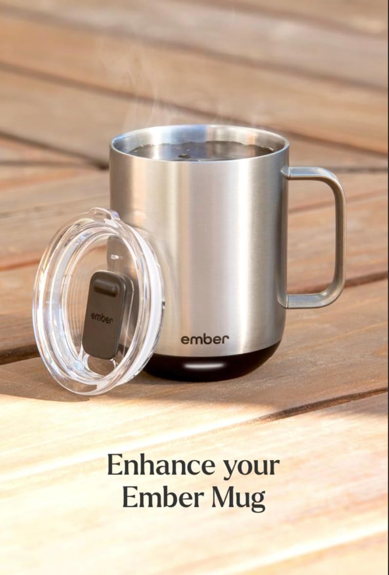 Ember Sliding Lid, Splash-Proof Mug Lid Compatible with First and Second Generation Mugs, 14 oz - Image 2