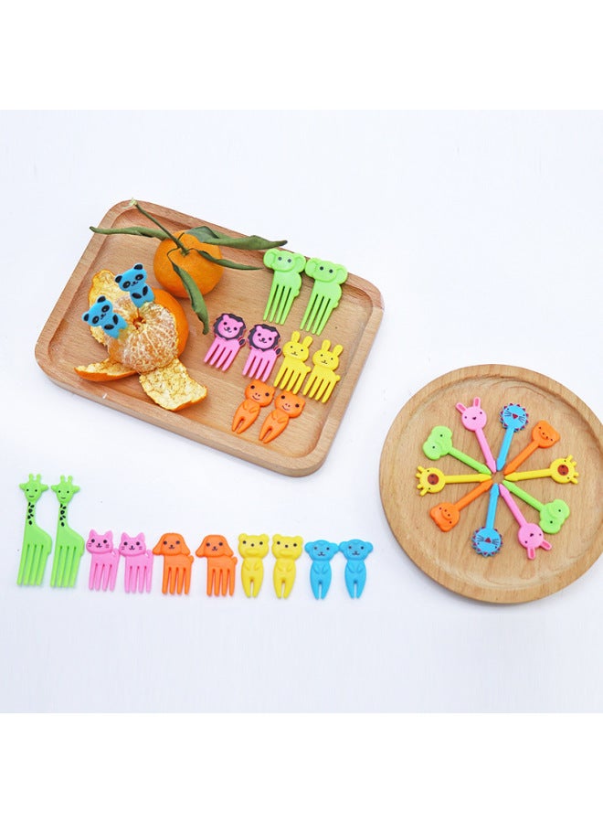 Japanese Cartoon Fruit Fork Cute Animal Fruit Fork Children Baby Special Fruit Sign Wholesale-Color:10pc Fruit Fork/alpaca Boxed  - Image 4