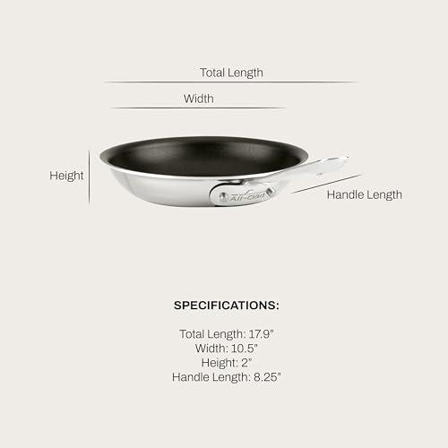 All-Clad AllClad D3 Pro Nonstick 3ply Bonded Cookware Fry Pan 10 inch - Image 3