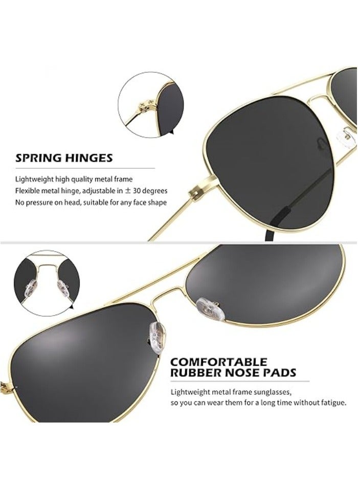 Aviator Sunglasses for Men Women Classic Polarized UV400 Protection - Image 4