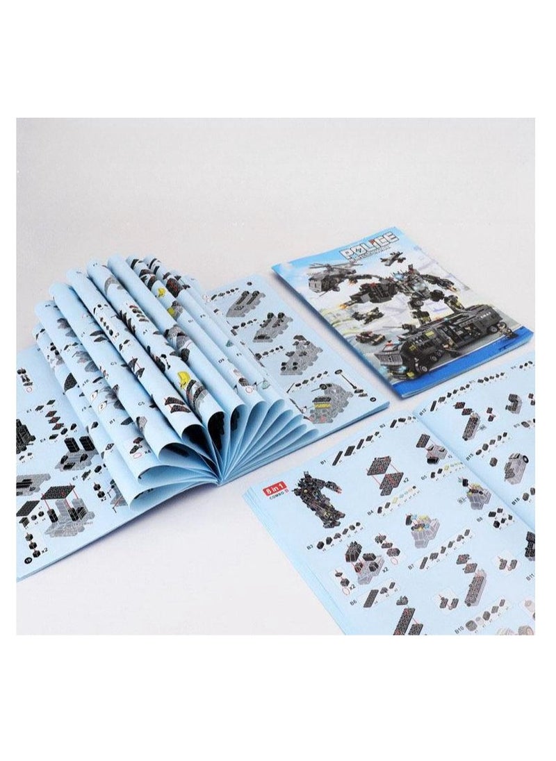 MIXDE 51 in 1 Transformable Robots,Police Series Building Blocks,Kid Puzzle Toy  - Image 3