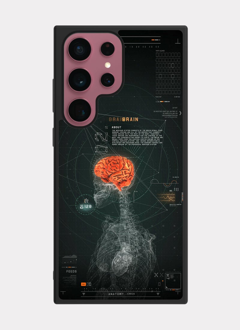PXLAAT Samsung Galaxy S22 Ultra case cover Human Brain - Image 1