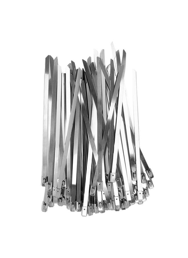 Thoraya - 100Pcs Cable Tie Stainless Steel Hose Zip Tie Self Locking Set Kit for Wire Line Type A - Image 1