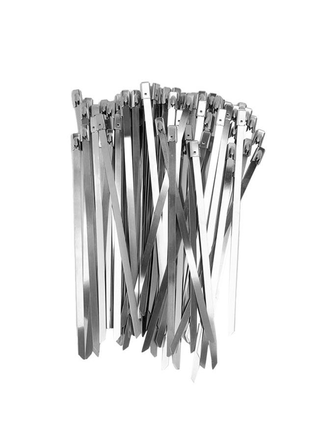 Thoraya - 100Pcs Cable Tie Stainless Steel Hose Zip Tie Self Locking Set Kit for Wire Line Type A - Image 1