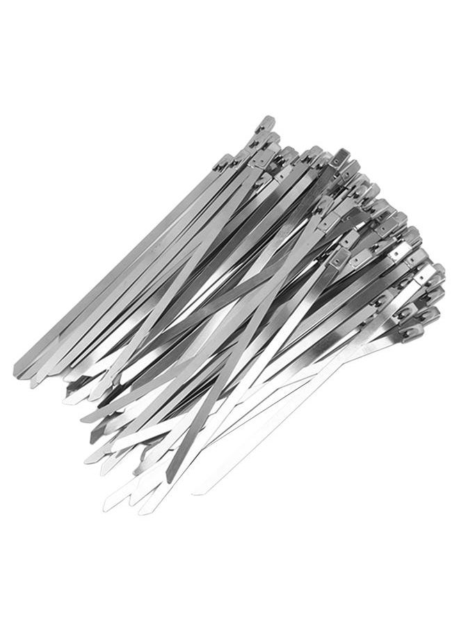 Thoraya - 100Pcs Cable Tie Stainless Steel Hose Zip Tie Self Locking Set Kit for Wire Line Type A - Image 1