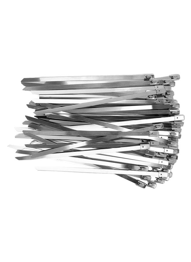 Thoraya - 100Pcs Cable Tie Stainless Steel Hose Zip Tie Self Locking Set Kit for Wire Line Type A - Image 1