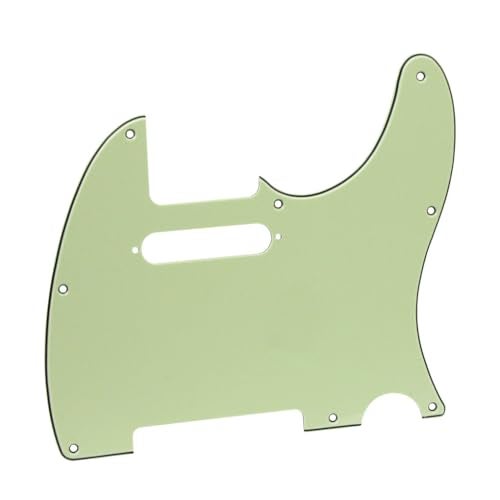 FLEOR 8 Hole TL Pickguard Scratch Plate with Pickguard Screws Set Fit USA/MX Standard TL Style Pickguard Replacement, 3Ply Mint Green - Image 3