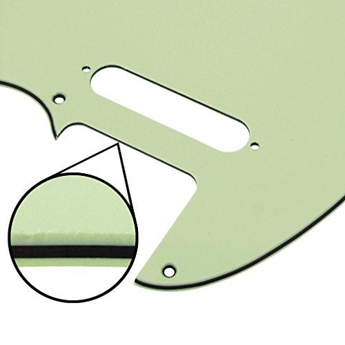 FLEOR 8 Hole TL Pickguard Scratch Plate with Pickguard Screws Set Fit USA/MX Standard TL Style Pickguard Replacement, 3Ply Mint Green - Image 5