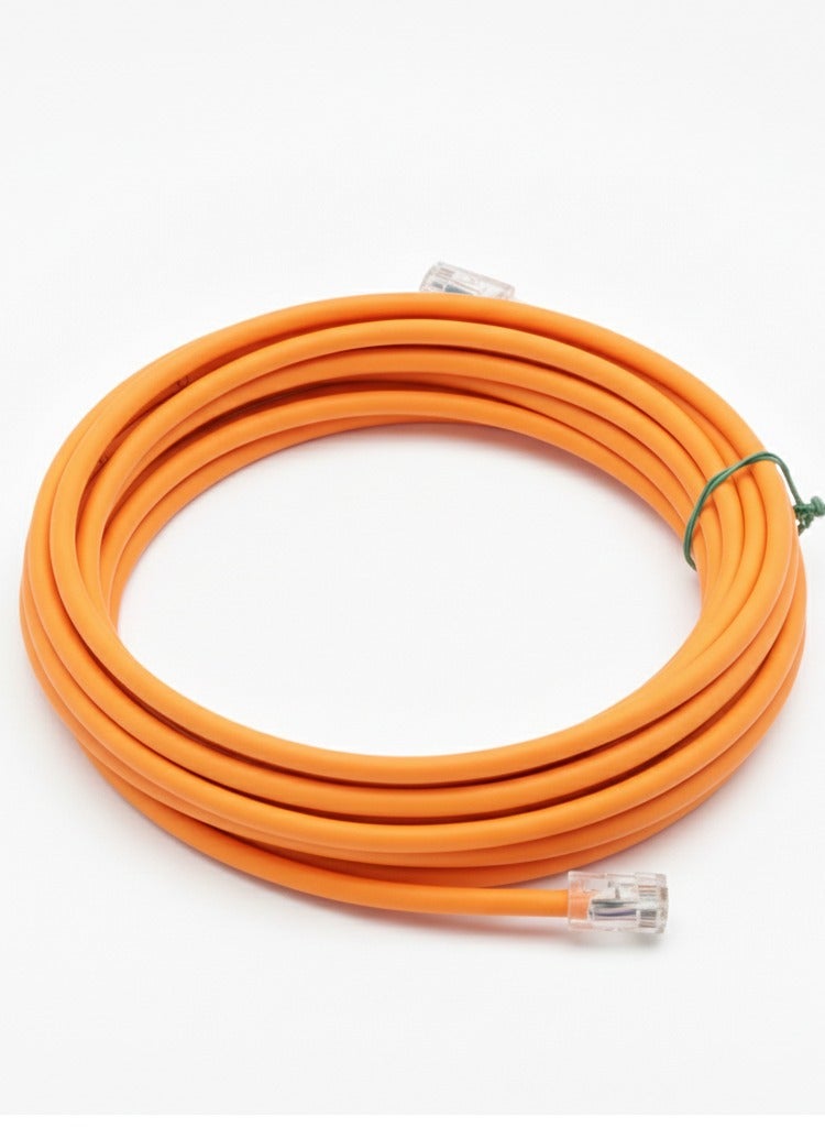 كابل توصيل شبكة إيثرنت محلية RJ45 Cat6 PRO لجهاز توجيه الإنترنت، كابل توصيل مودم الكمبيوتر، لون برتقالي (5 أمتار)