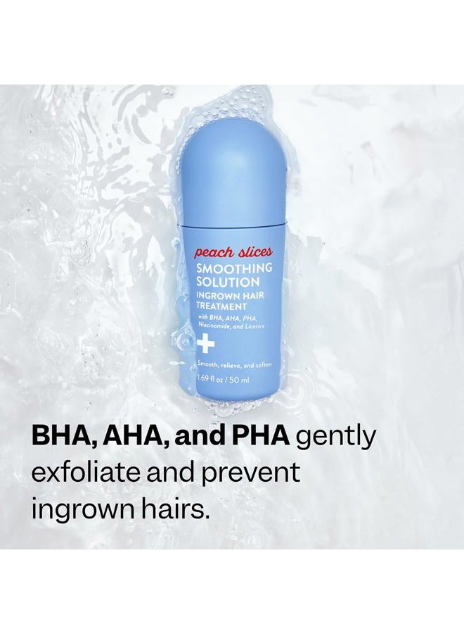 Peach Slices Smoothing Solution Ingrown Hair Treatment (1.69 oz) - Smooth, Relieve, Soften Skin - 360 Roller - BHA, AHA, PHA, Niacinamide, Licorice - Vegan & Cruelty Free - Korean Skin Care & Beauty - Image 4