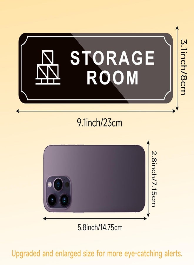 LUHIMO Storage Room Sign, Self-Adhesive Waterproof and Fade-Resistant Vinyl Storage Room Directional Signage Sticker, School Office Corporate Apartment Restaurant Inventory Management Door Signs 9" X 3.15" - Image 2
