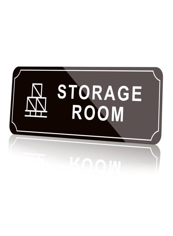 LUHIMO Storage Room Sign, Self-Adhesive Waterproof and Fade-Resistant Vinyl Storage Room Directional Signage Sticker, School Office Corporate Apartment Restaurant Inventory Management Door Signs 9" X 3.15" - Image 1