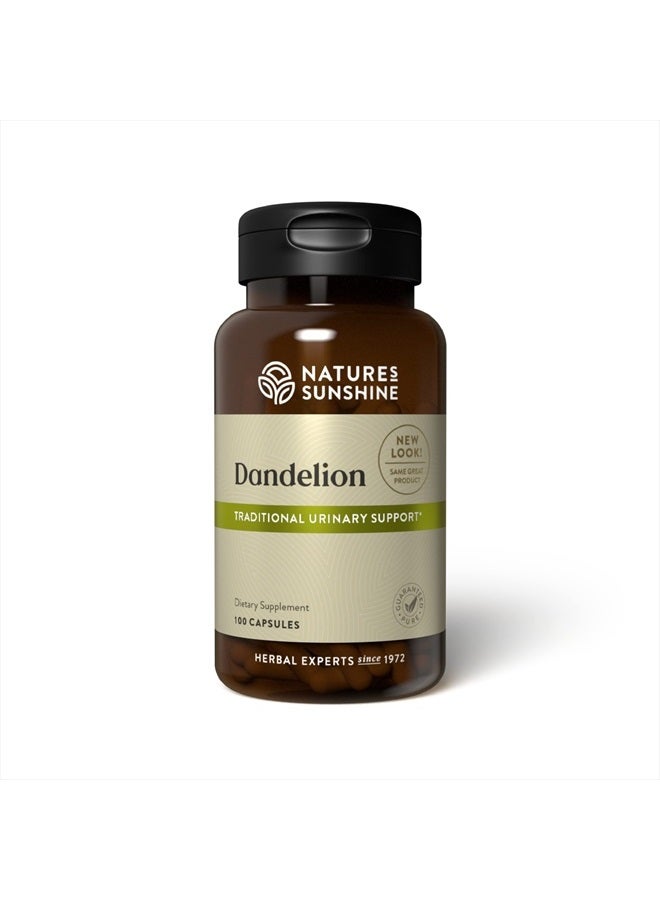 NATURE'S SUNSHINE Dandelion, 100 Capsules, Powerful Herb Supports Digestion, Nourishes The Liver, and Provides Urinary System Support - Image 1