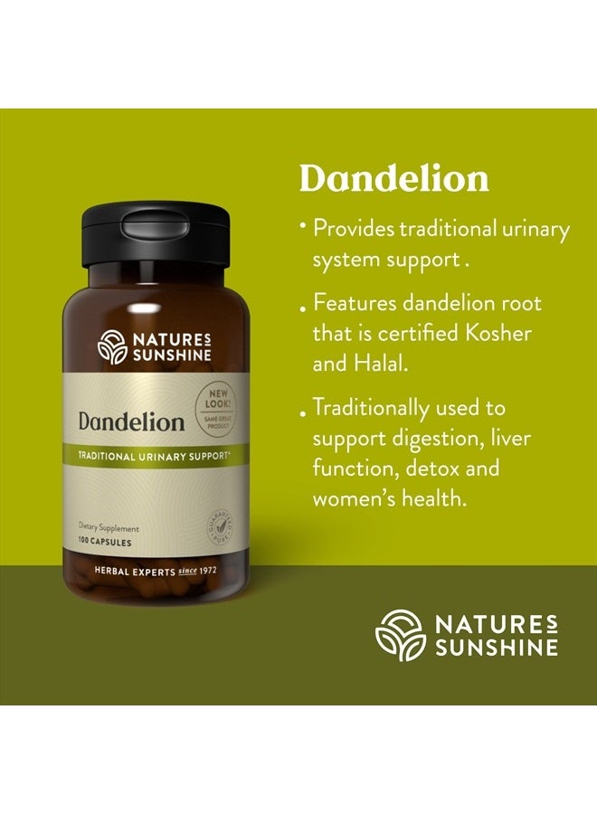 NATURE'S SUNSHINE Dandelion, 100 Capsules, Powerful Herb Supports Digestion, Nourishes The Liver, and Provides Urinary System Support - Image 4