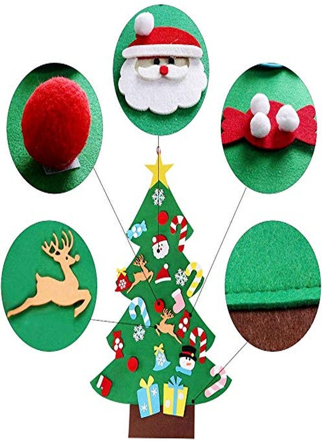 OurWarm DIY Felt Christmas Tree with Ornaments, 3ft Felt Christmas Tree for Kids, Xmas Gifts and Christmas Door Wall Hanging Decor - Image 4