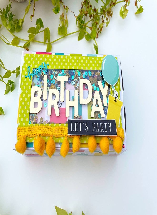 Crafted Forever Surprise/prank jumping out cubes mini album for birthday, pop up card, 5 blank cubes included, can hold 20 photos - Image 3