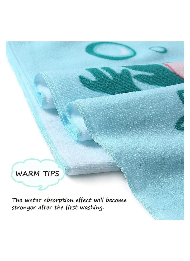 SYOSI Hooded Bathrobe Kids Mermaid Beach Towel for Boys Girls Bath Wrap Toddler Pool Towel with Hood Super Soft Absorbent Microfiber Beach Towel  - Image 3