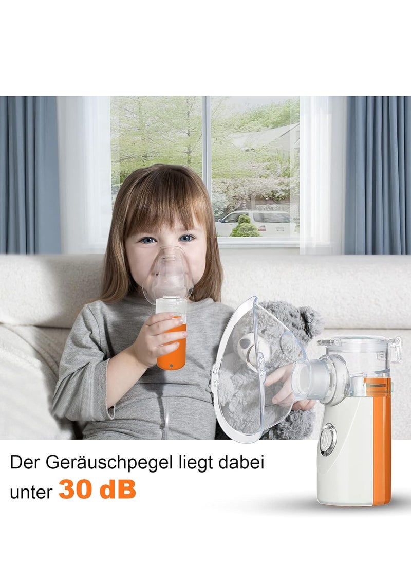 جهاز استنشاق محمول – جهاز بخاخ استنشاق فعال مع 2 قناع وفوهة للبالغين والأطفال – مناسب للاستخدام المنزلي والسفر - Image 5