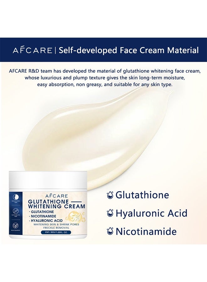 افكير الجلوتاثيون تبييض كريم 30 غرام, منع الشيخوخة ترطيب الجلد كريم مشرق, تسليط مشرق كريم, كريم التجميل التخفيف الأبيض - Image 4