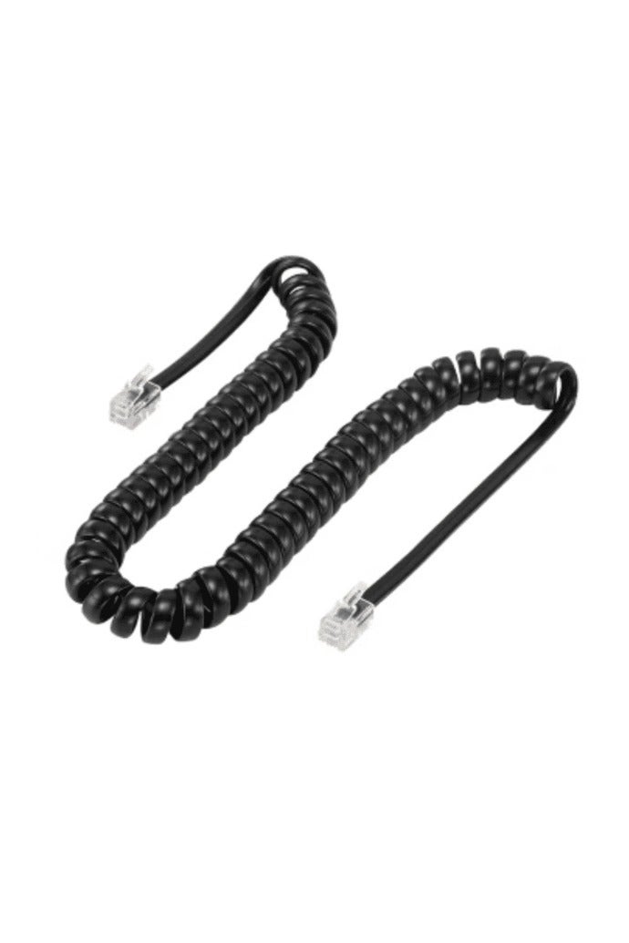 Telephone Receiver Spiral Cable 2M black - Image 1