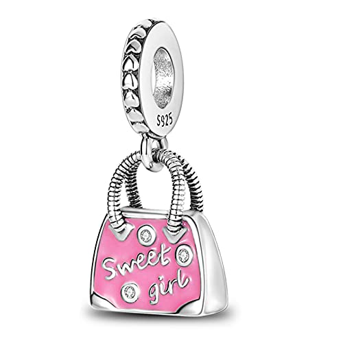 MULA 925 Sterling Silver Charms for Bracelets and Necklaces Lipstick and Bag Dangle Pendants Tower Camera Beads Jewelry Charms for Women - Image 1