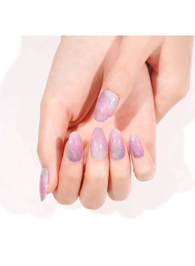 Semi-Cured Gel Nail Wraps – Salon Quality Manicure – 20 Strips + File + Wooden Stick – Easy Apply & Remove - Image 5