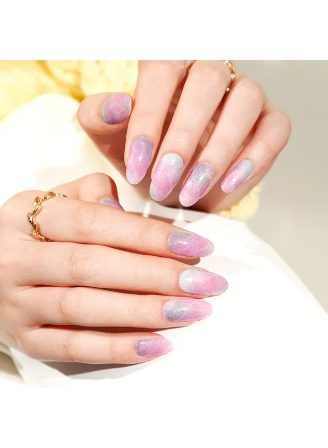 Semi-Cured Gel Nail Wraps – Salon Quality Manicure – 20 Strips + File + Wooden Stick – Easy Apply & Remove - Image 1