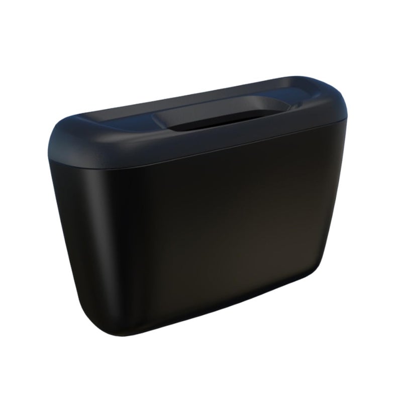 Black Portable Car Trash Can for Wrappers Tissues and Liquid Storage - Image 2