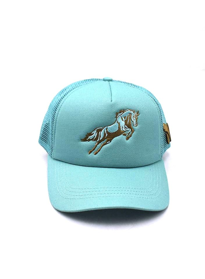 Fighter Gifts Horse Light Green Head Cap - Image 2