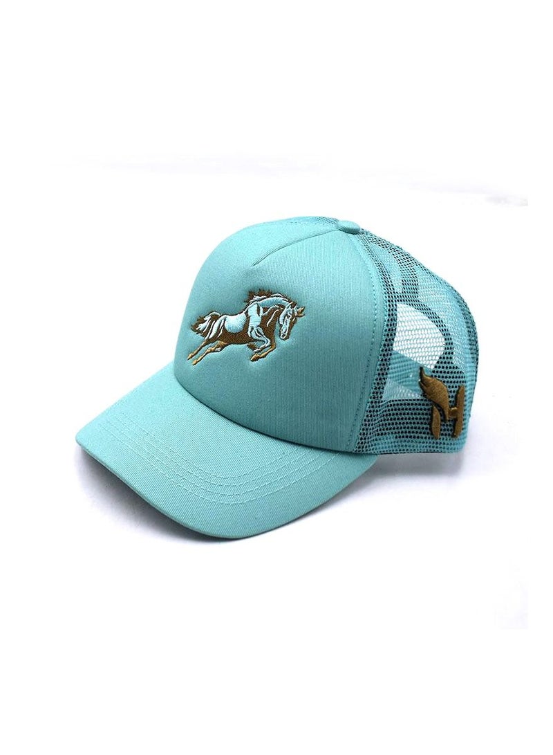 Fighter Gifts Horse Light Green Head Cap - Image 1