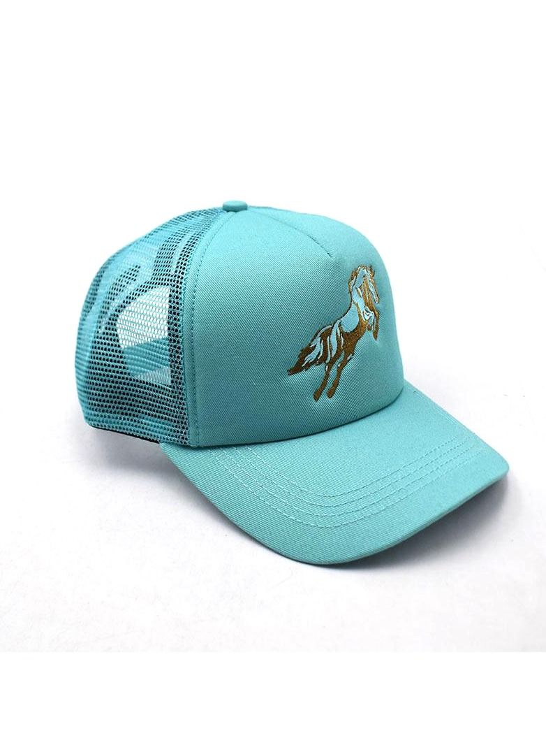 Fighter Gifts Horse Light Green Head Cap - Image 3