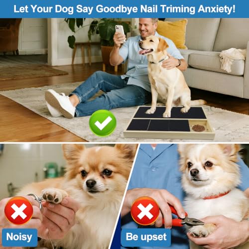 Jaxbo Dog Nail Scratch Pad with Treat Box Jaxbo Durable Portable Dog Scratch Filing Pad for All Dogs Wooden Cat Nail Scraper Board for IndoorOutdoor Training - Image 3