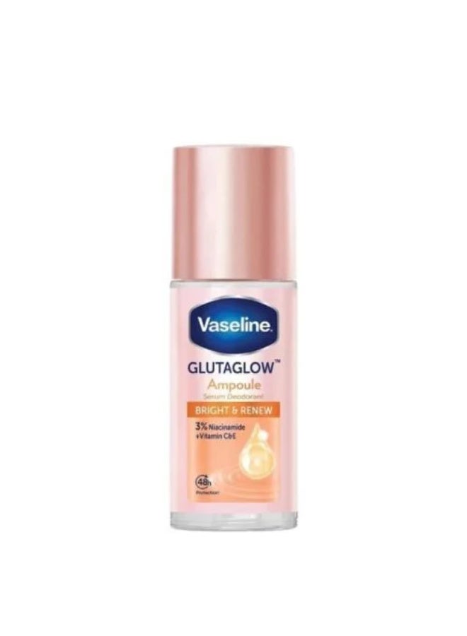 Vaseline Gluta Glow Bright & Renew Deodorant 45ml – Underarm Brightening & Skin Renewal Protection