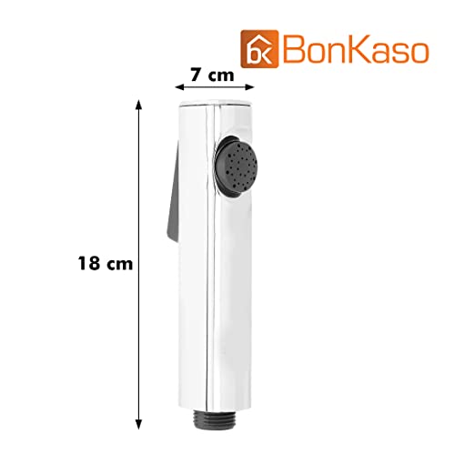 BonKaso HF-1045 ABS Plastic 360 Degree Swing Health Faucet with 1 Mtr Stainless Steel Flexible Hose Tube for Toilet, Chrome Finish - Jet Spray for Toilet (Pack of 1) - Image 5