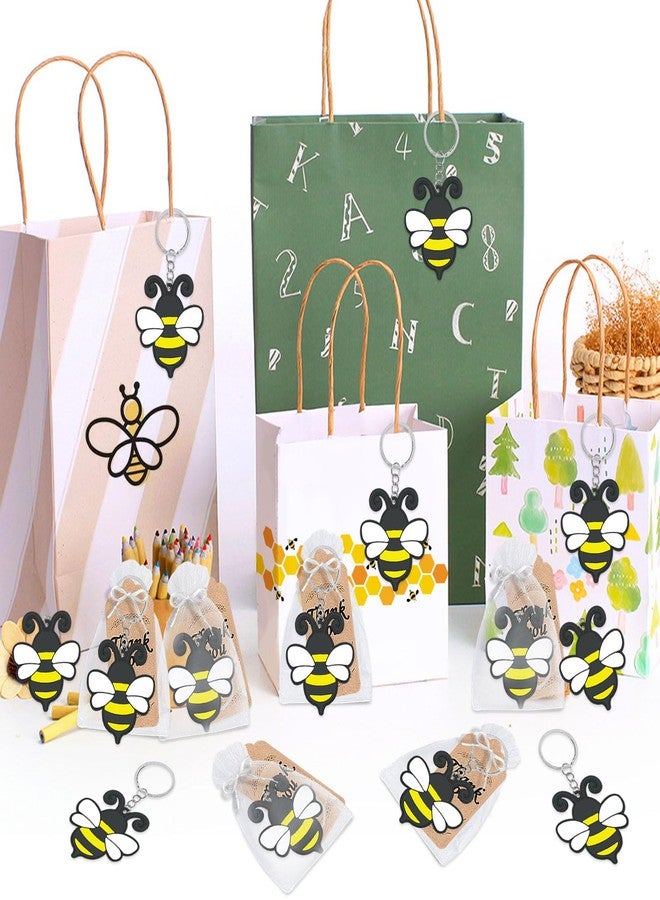 CiciBear 40 Pack Bee Keychains Party Decoration for Mommy to Bee, Baby to Bee Baby Shower, Kids Birthday, Happy Bee Day, Queen Bee Party, Yellow - Image 3