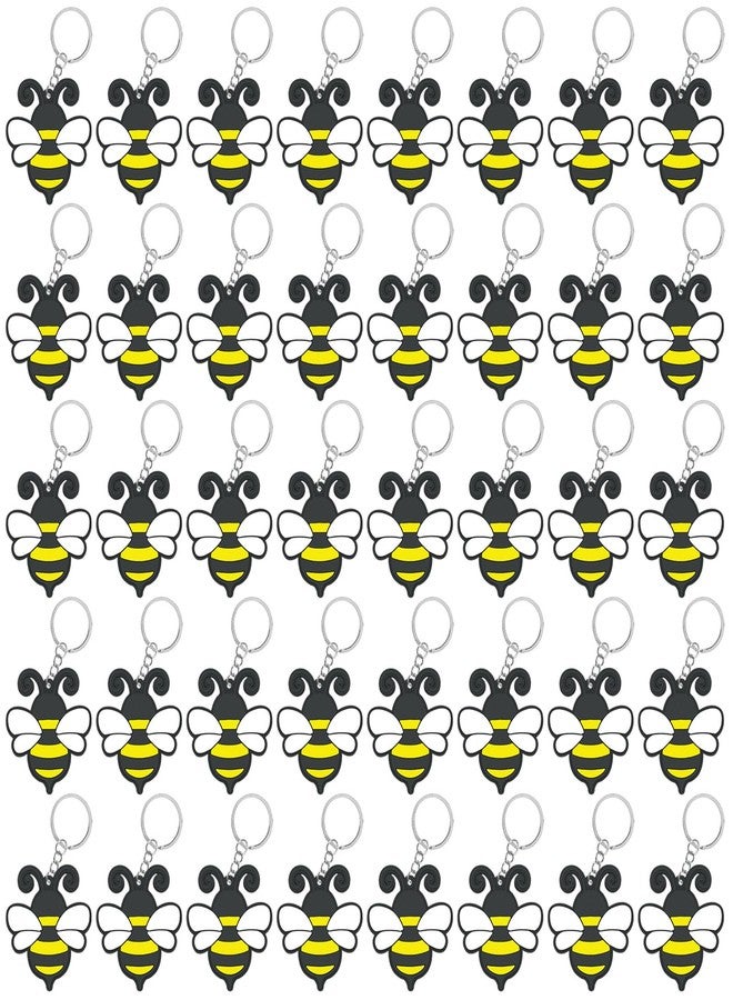 CiciBear 40 Pack Bee Keychains Party Decoration for Mommy to Bee, Baby to Bee Baby Shower, Kids Birthday, Happy Bee Day, Queen Bee Party, Yellow - Image 1