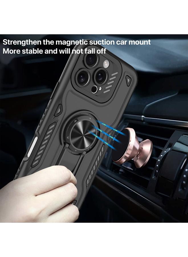 S-TOP Case For iPhone 11 Metal Rotating Bracket TPU + PC Magnetic Phone Case - Image 4