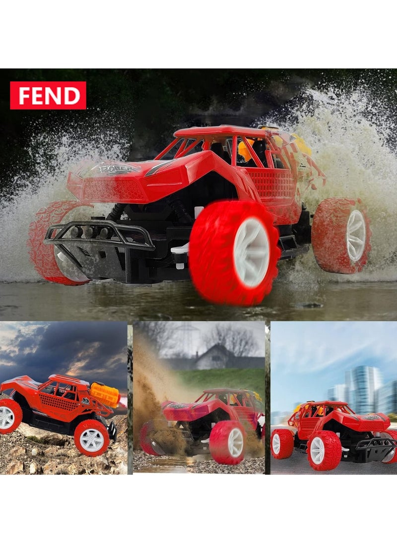 FEND Fend Rechargable Remote Control Water Spray Runner Climbing Car with Rear Fog LED Light for Kids Red  - Image 5