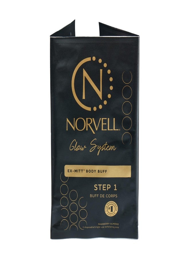 Norvell Pre Sunless Tan Body Buff eXmitt - Exfoliate, Prime and pH Balance, 1 Disposable/Single-Use Exfoliating Mitt for use before Self Tanner - Image 1